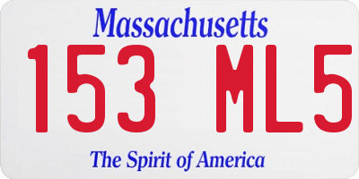 MA license plate 153ML5