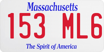 MA license plate 153ML6