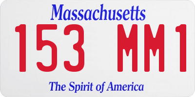 MA license plate 153MM1