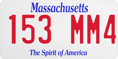 MA license plate 153MM4