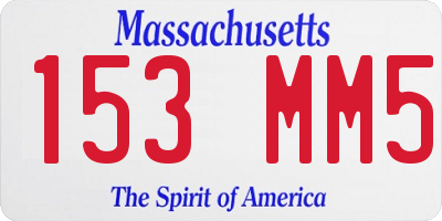 MA license plate 153MM5