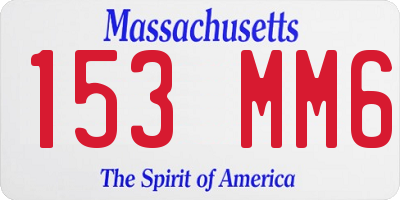 MA license plate 153MM6