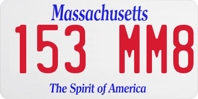 MA license plate 153MM8