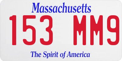 MA license plate 153MM9