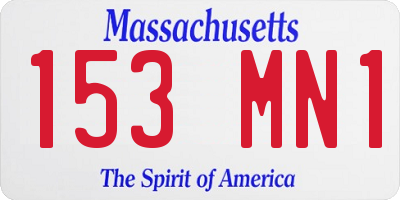 MA license plate 153MN1