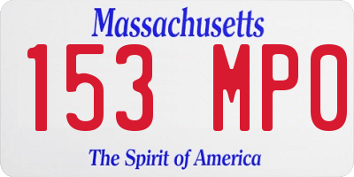 MA license plate 153MP0