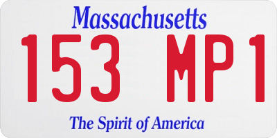 MA license plate 153MP1