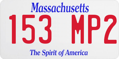MA license plate 153MP2