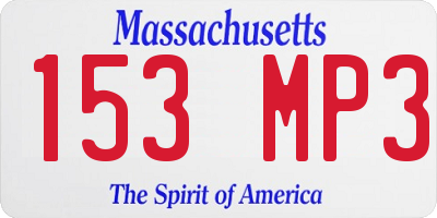 MA license plate 153MP3