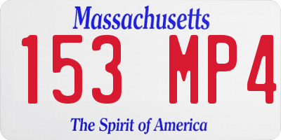 MA license plate 153MP4