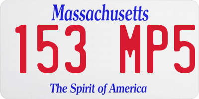 MA license plate 153MP5
