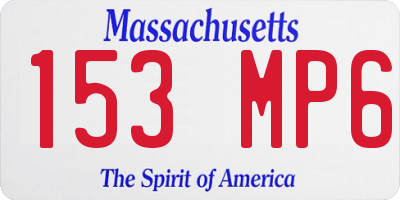 MA license plate 153MP6