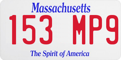 MA license plate 153MP9