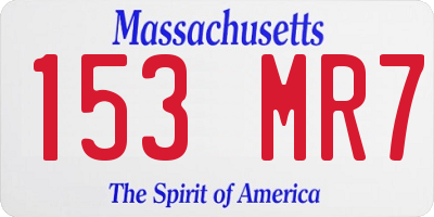 MA license plate 153MR7