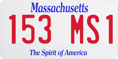 MA license plate 153MS1