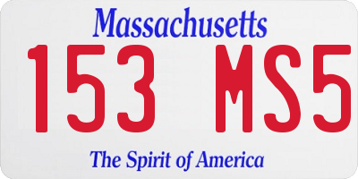MA license plate 153MS5