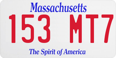 MA license plate 153MT7