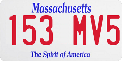 MA license plate 153MV5