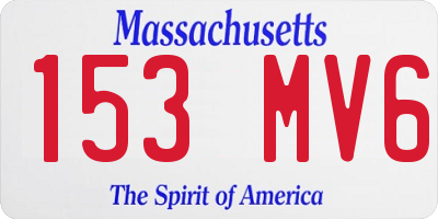 MA license plate 153MV6