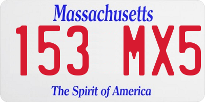 MA license plate 153MX5