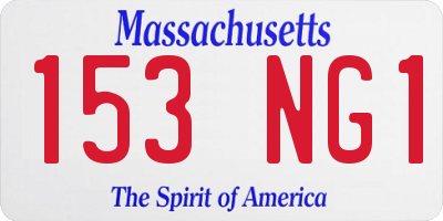 MA license plate 153NG1