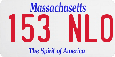 MA license plate 153NL0