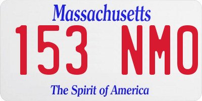 MA license plate 153NM0