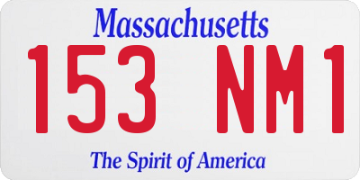 MA license plate 153NM1
