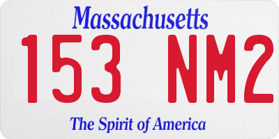 MA license plate 153NM2