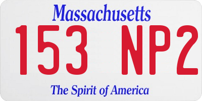 MA license plate 153NP2