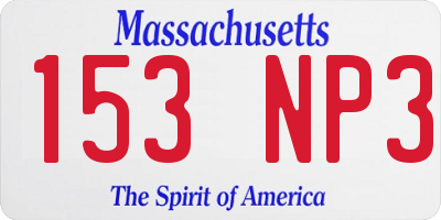 MA license plate 153NP3