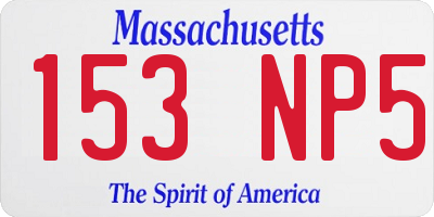 MA license plate 153NP5