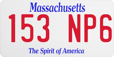 MA license plate 153NP6