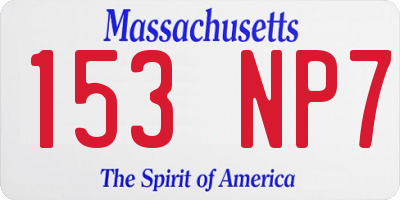 MA license plate 153NP7