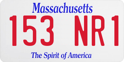 MA license plate 153NR1
