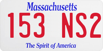 MA license plate 153NS2