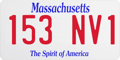 MA license plate 153NV1