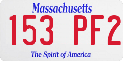 MA license plate 153PF2