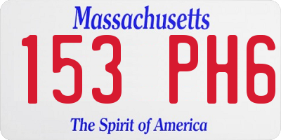 MA license plate 153PH6