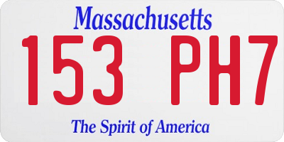 MA license plate 153PH7