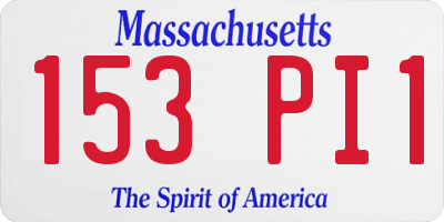 MA license plate 153PI1
