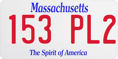 MA license plate 153PL2