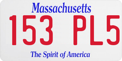 MA license plate 153PL5