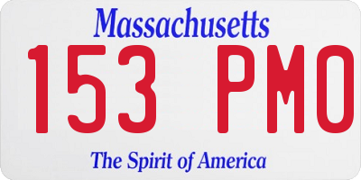 MA license plate 153PM0