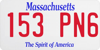 MA license plate 153PN6