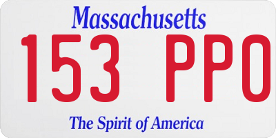 MA license plate 153PP0