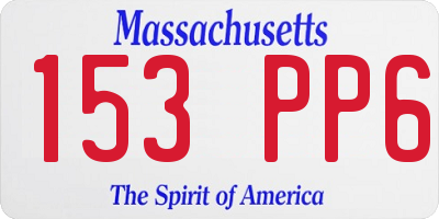 MA license plate 153PP6