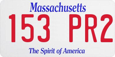 MA license plate 153PR2