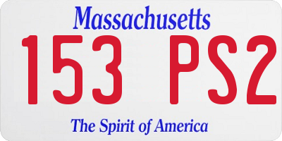 MA license plate 153PS2