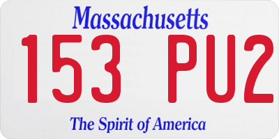 MA license plate 153PU2